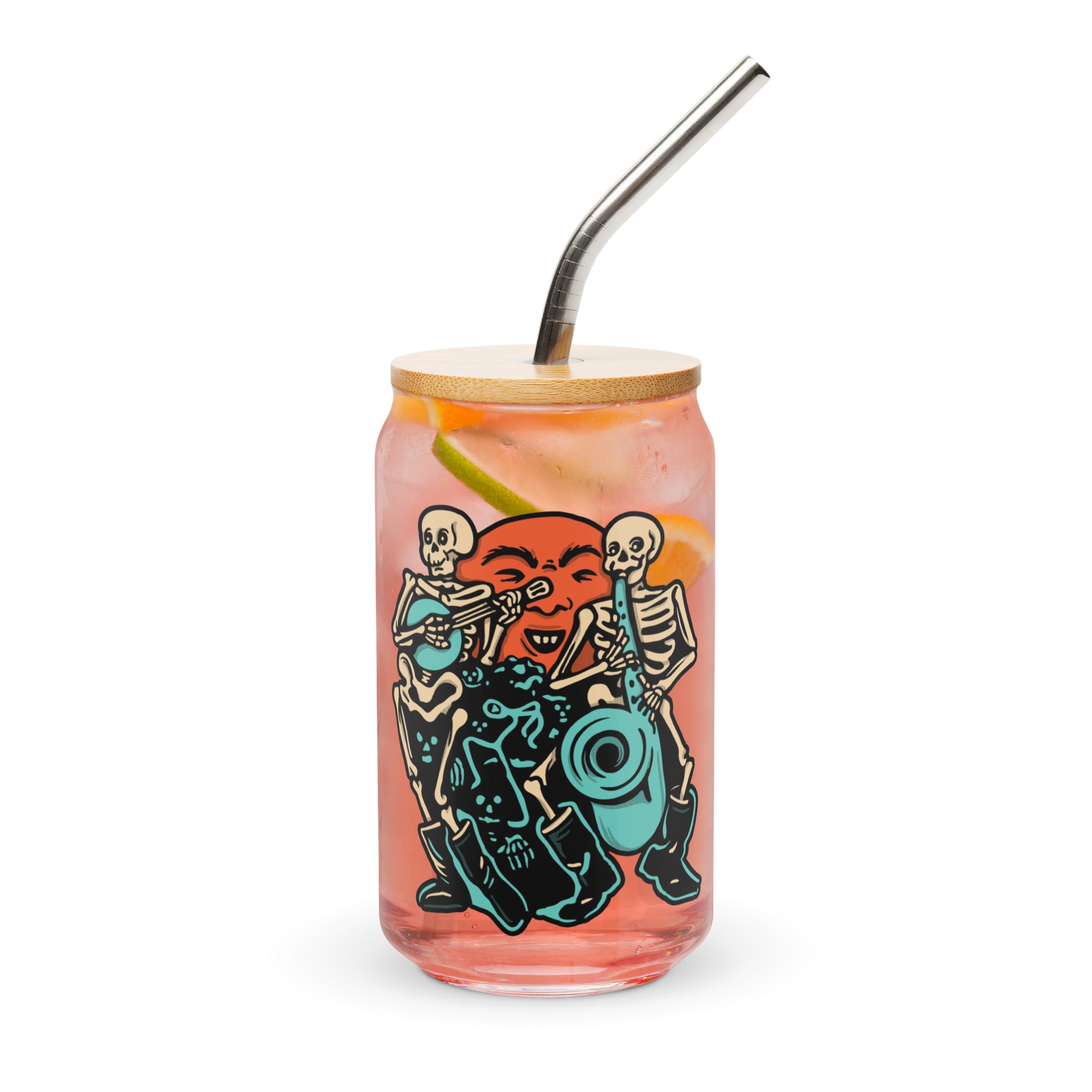 Skeleton Band Can-Shaped Glass