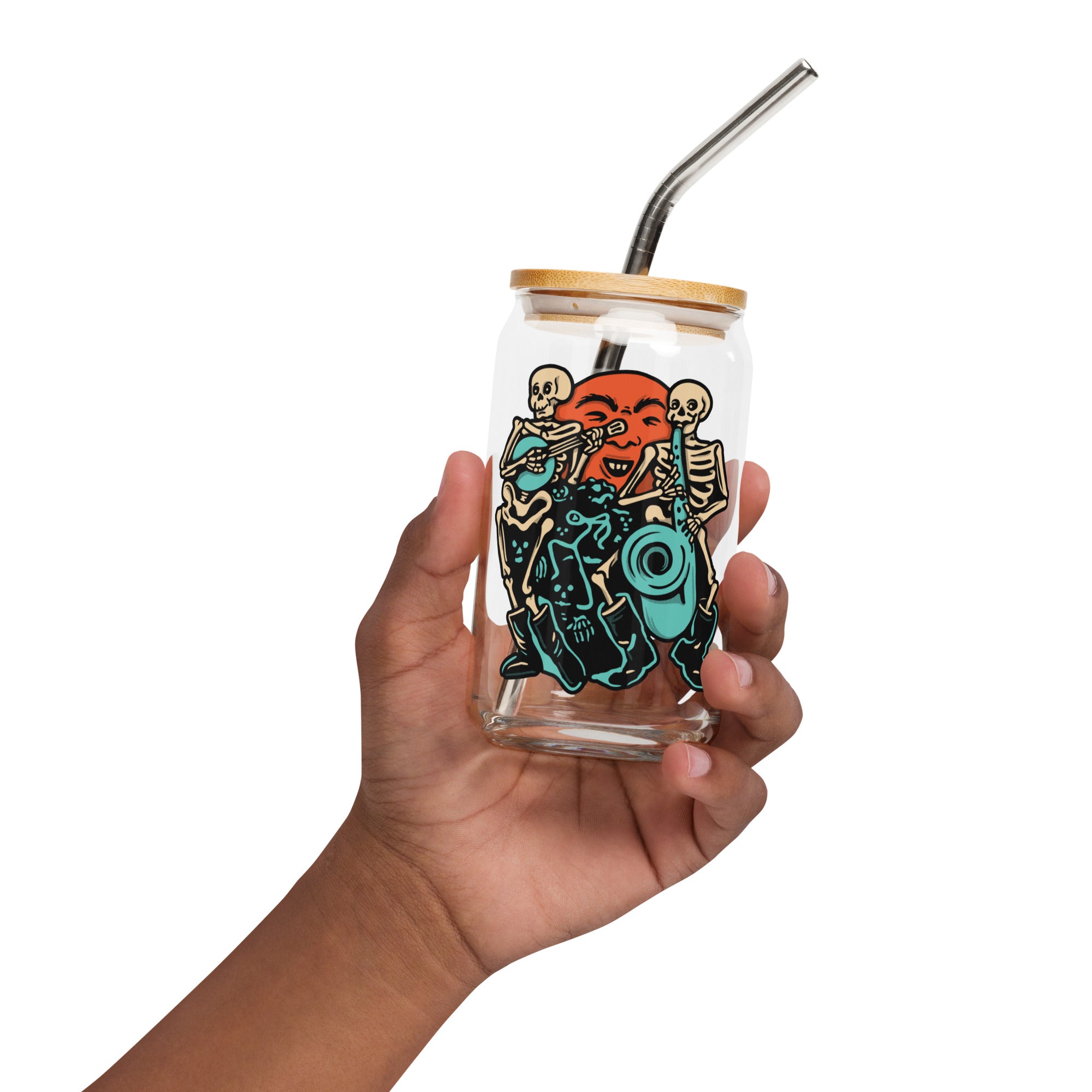 Skeleton Band Can-Shaped Glass