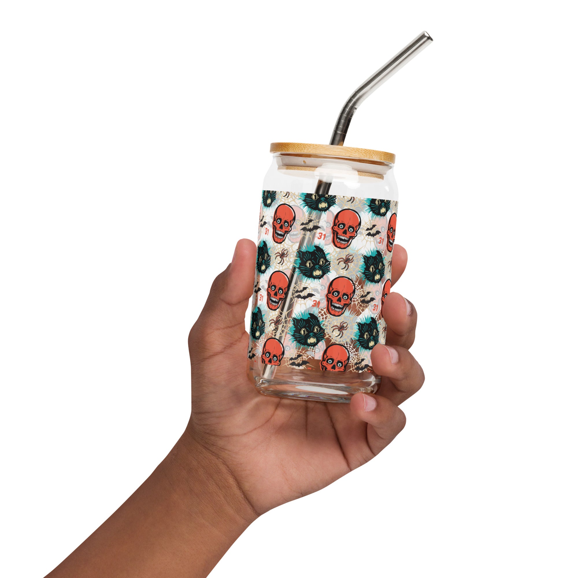 Simply Spooky Can-Shaped Glass