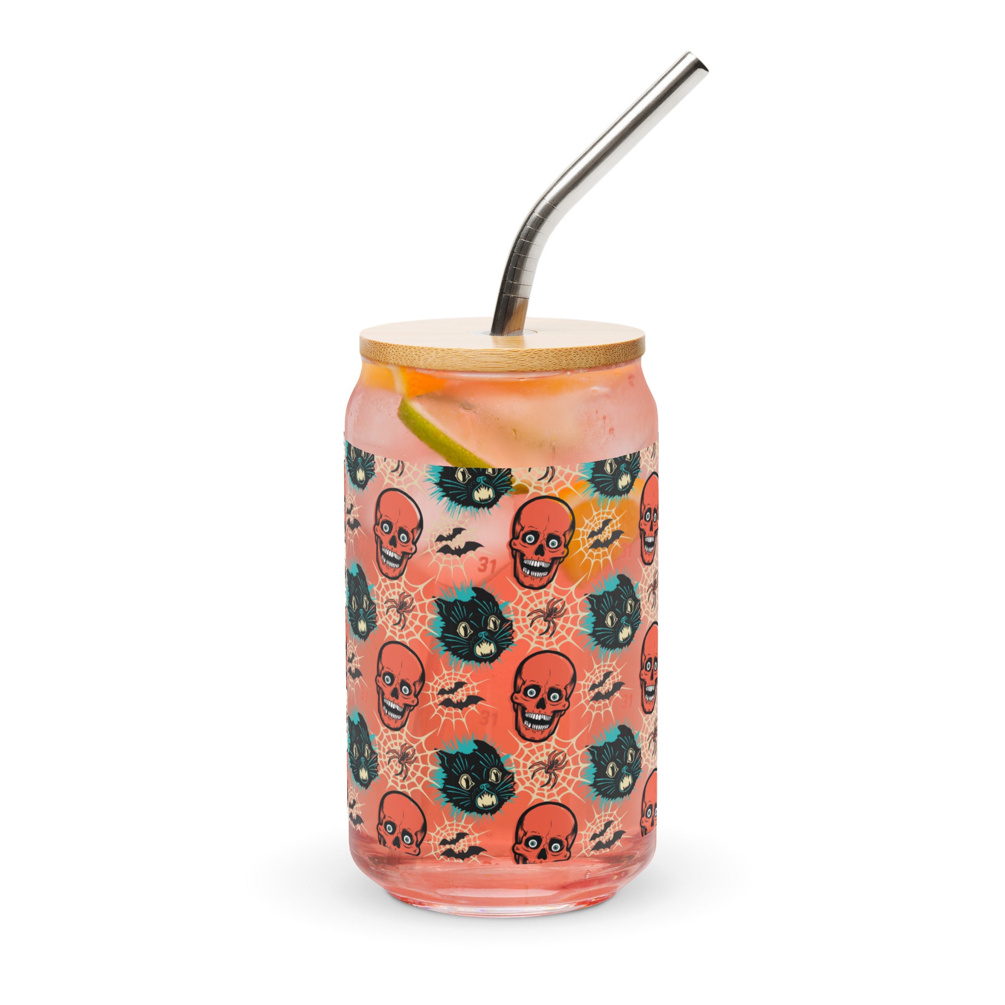 Simply Spooky Can-Shaped Glass