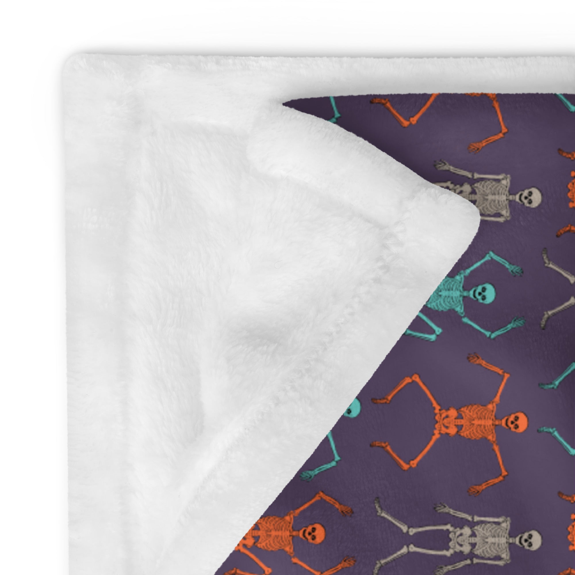 Dancing Skeletons Purple Throw Blanket