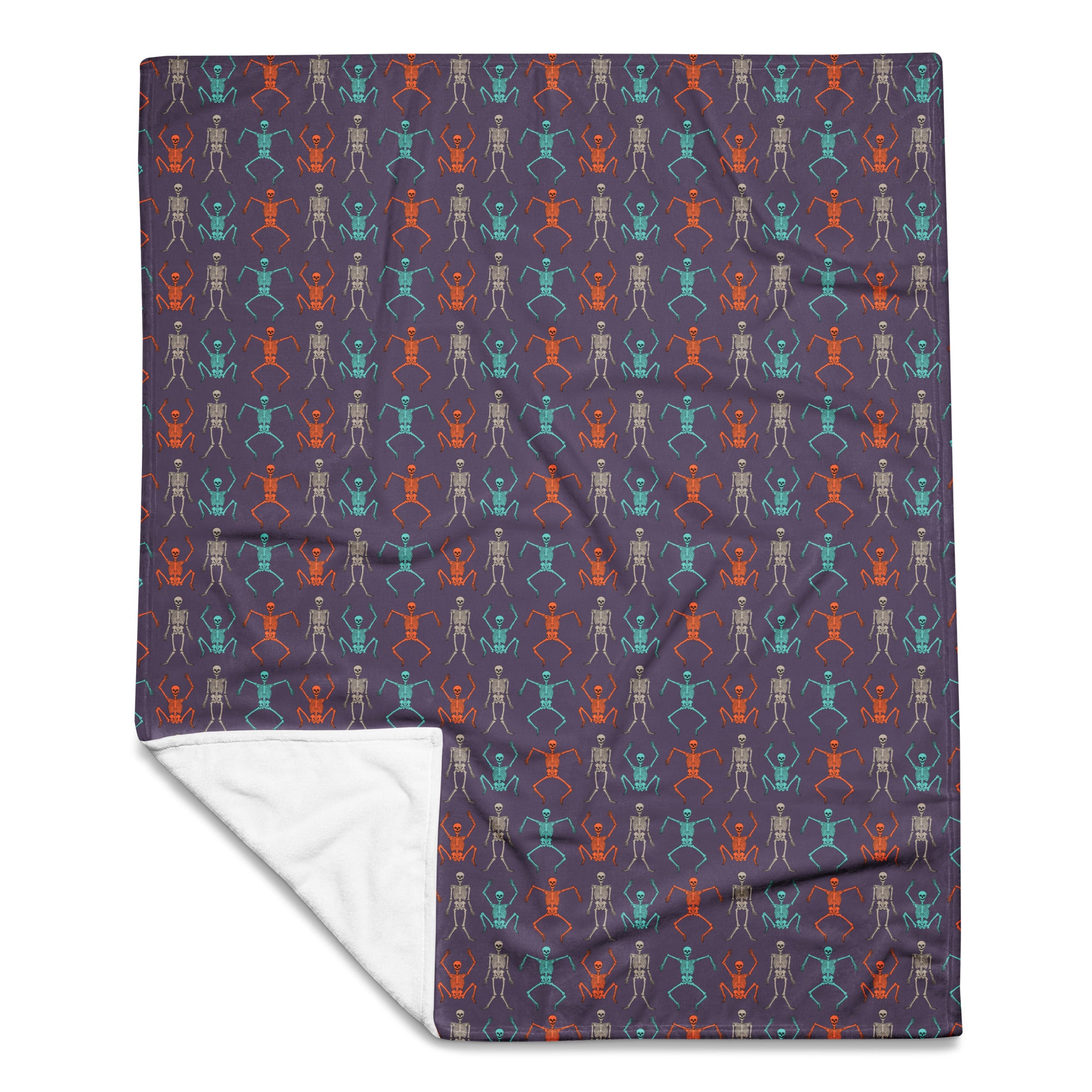 Dancing Skeletons Purple Throw Blanket