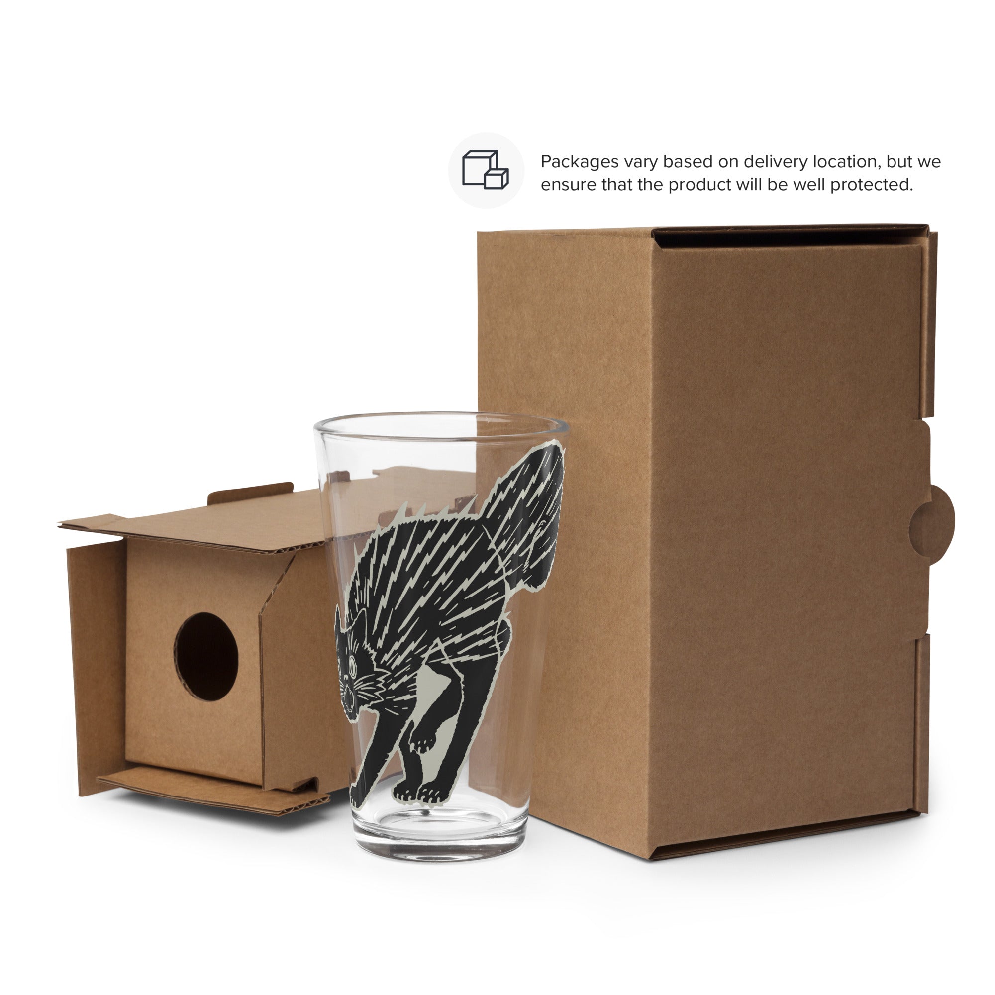 Electrified Cat Shaker Pint Glass