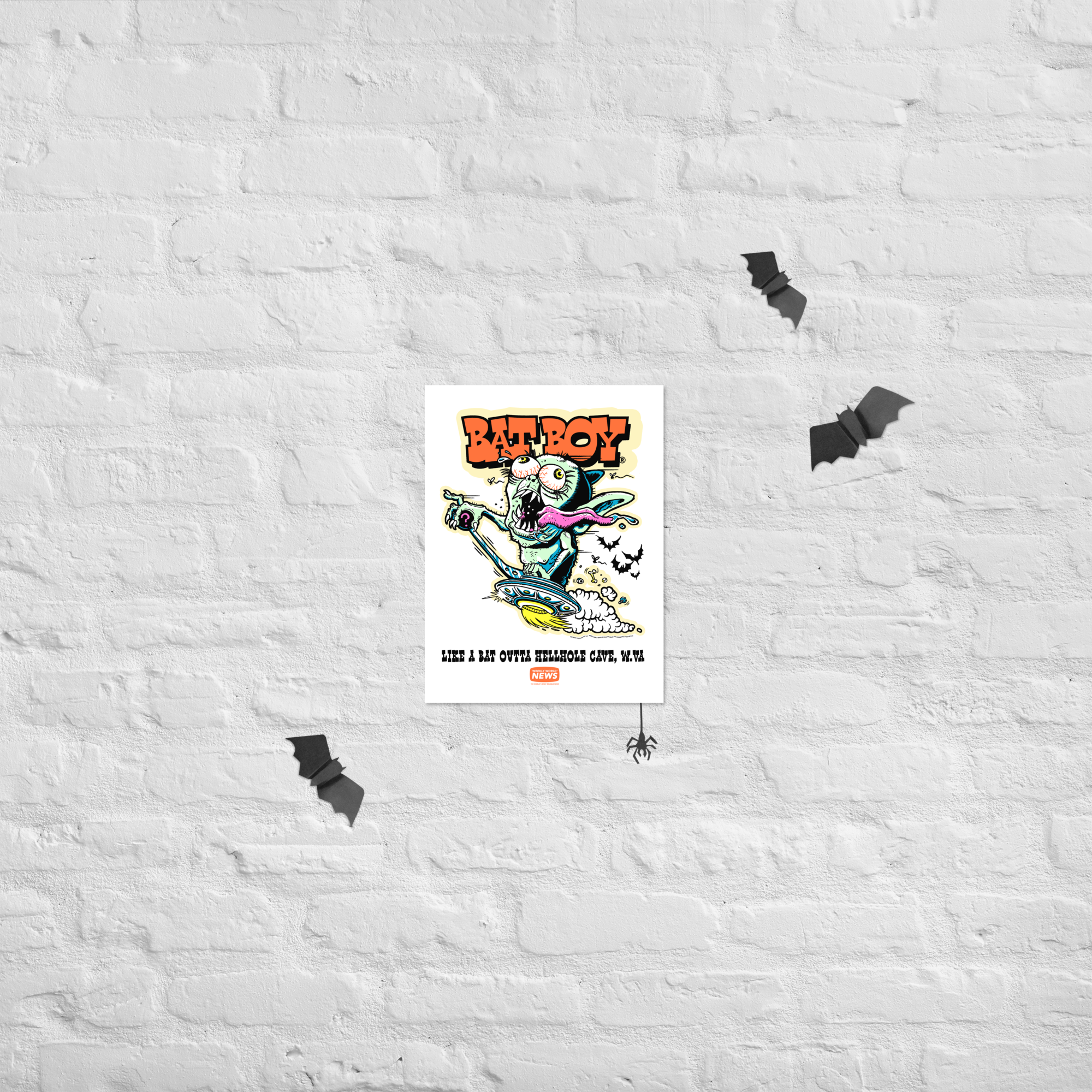 Weekly World News® Bat Boy Hellhole Cave Matte Art Print