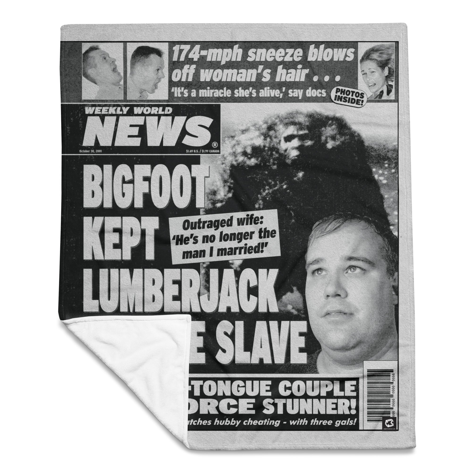 Weekly World News® Bigfoot Throw Blanket
