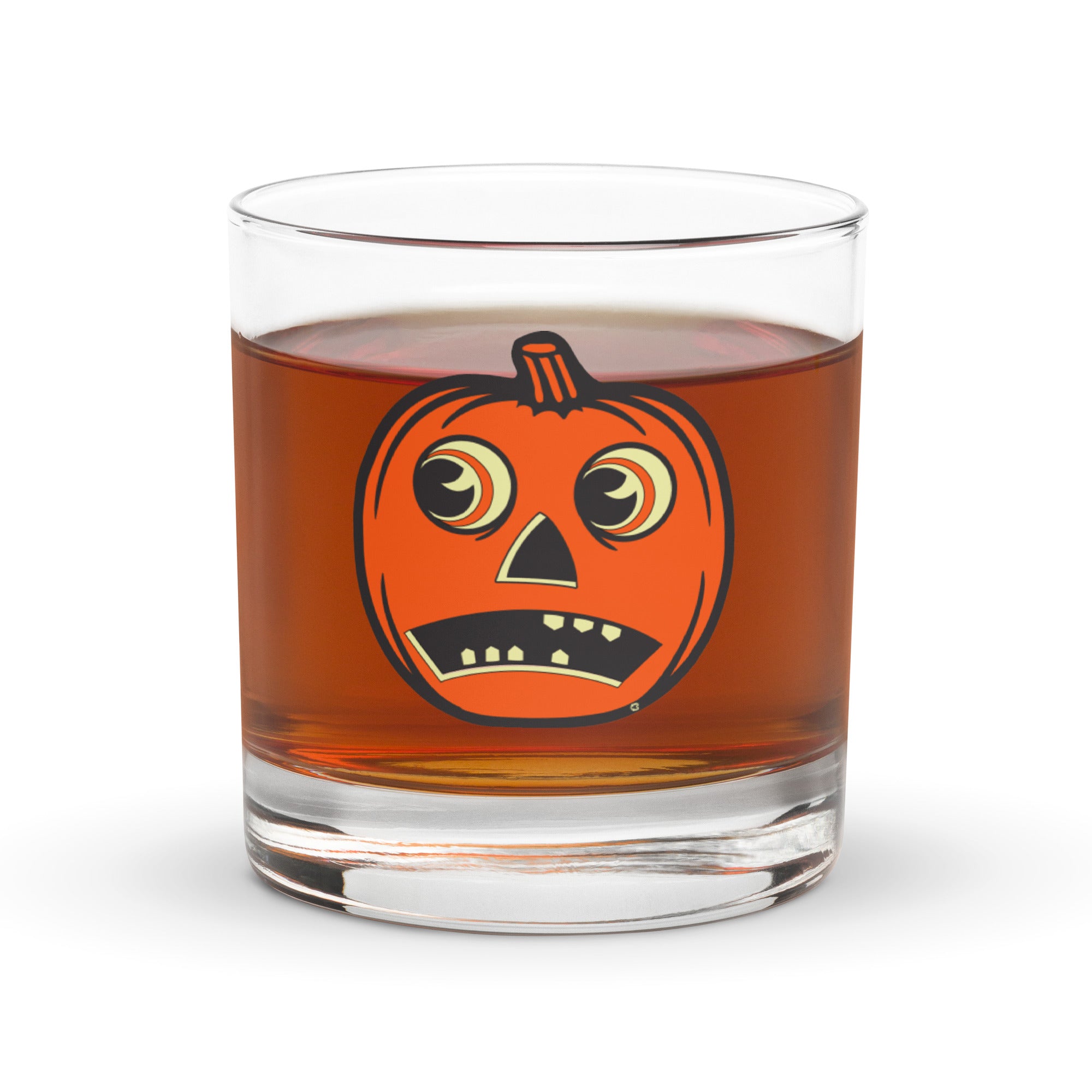 Scaredy Jack o' Lantern Rocks Glass