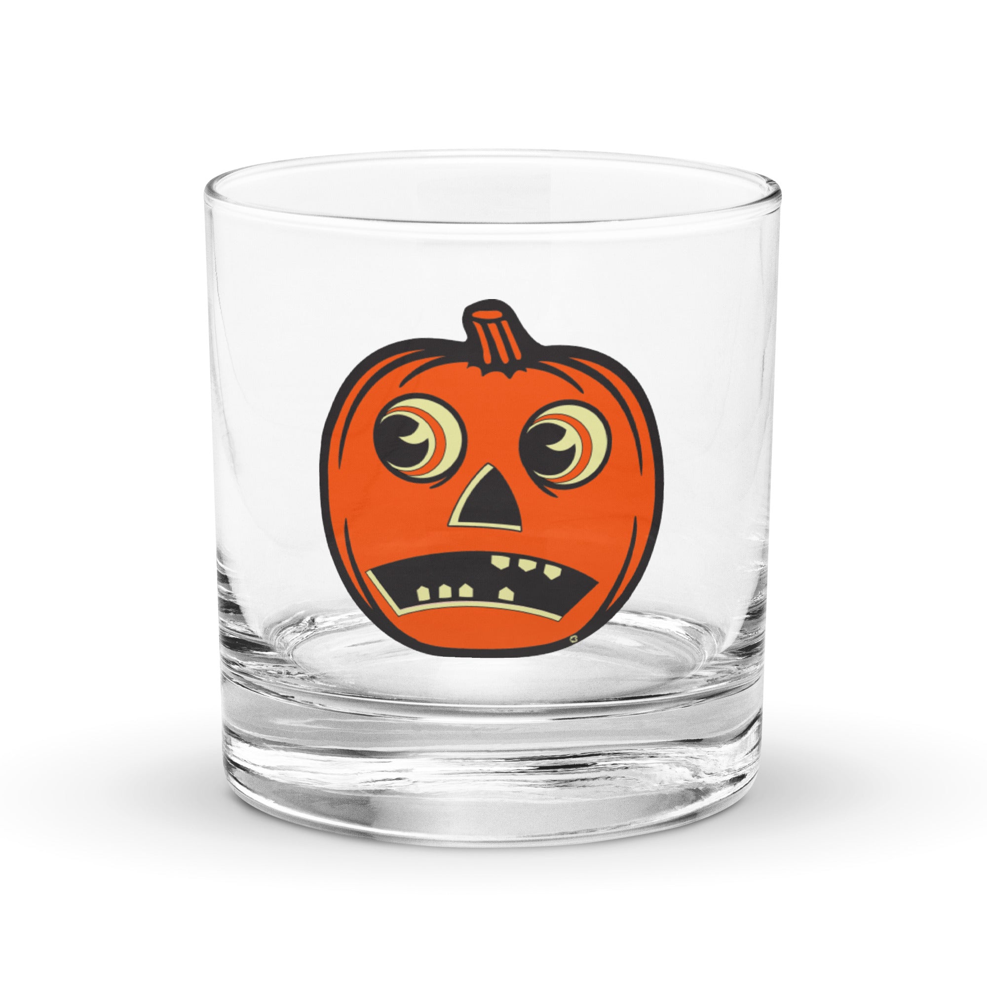 Scaredy Jack o' Lantern Rocks Glass