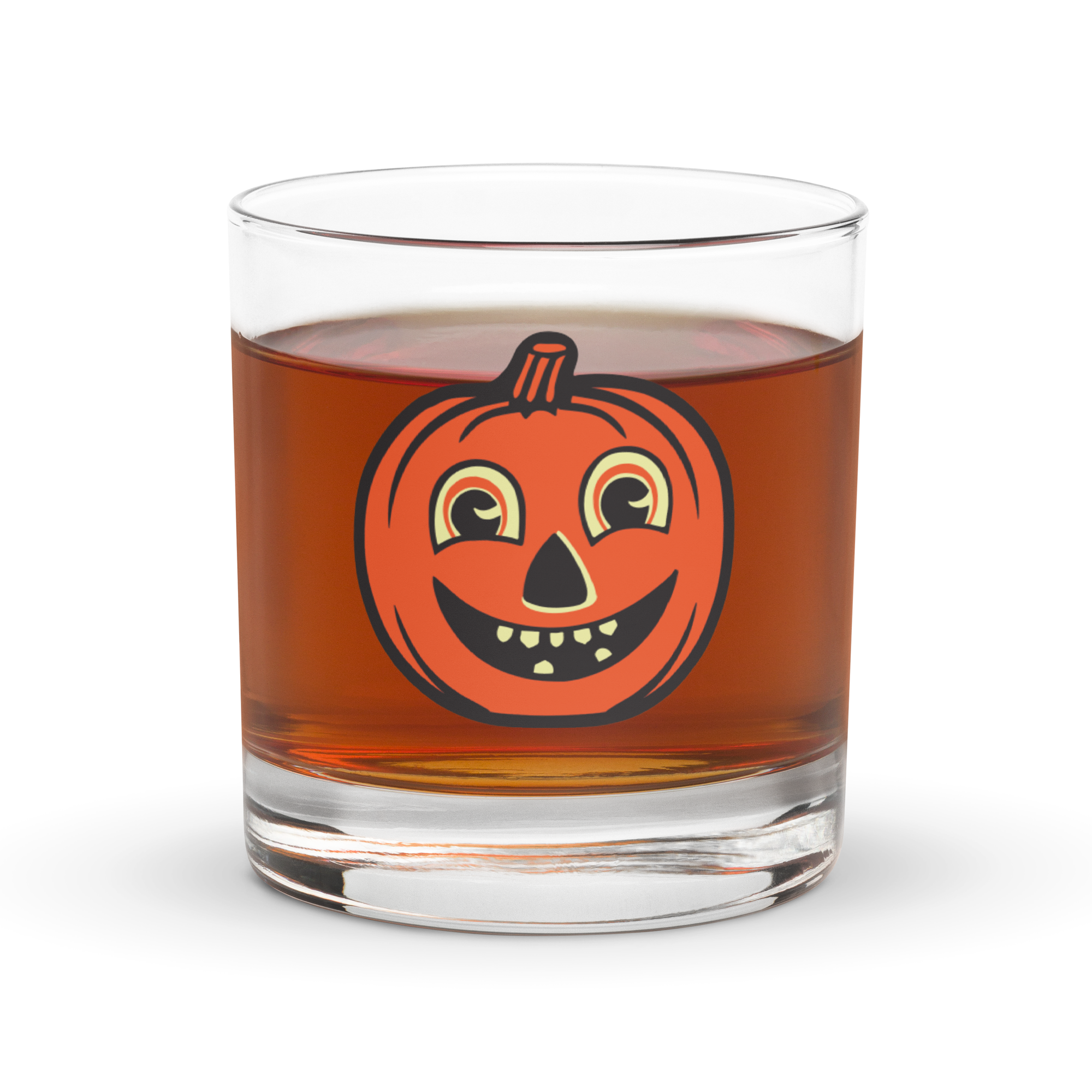 Happy Jack o' Lantern Rocks Glass