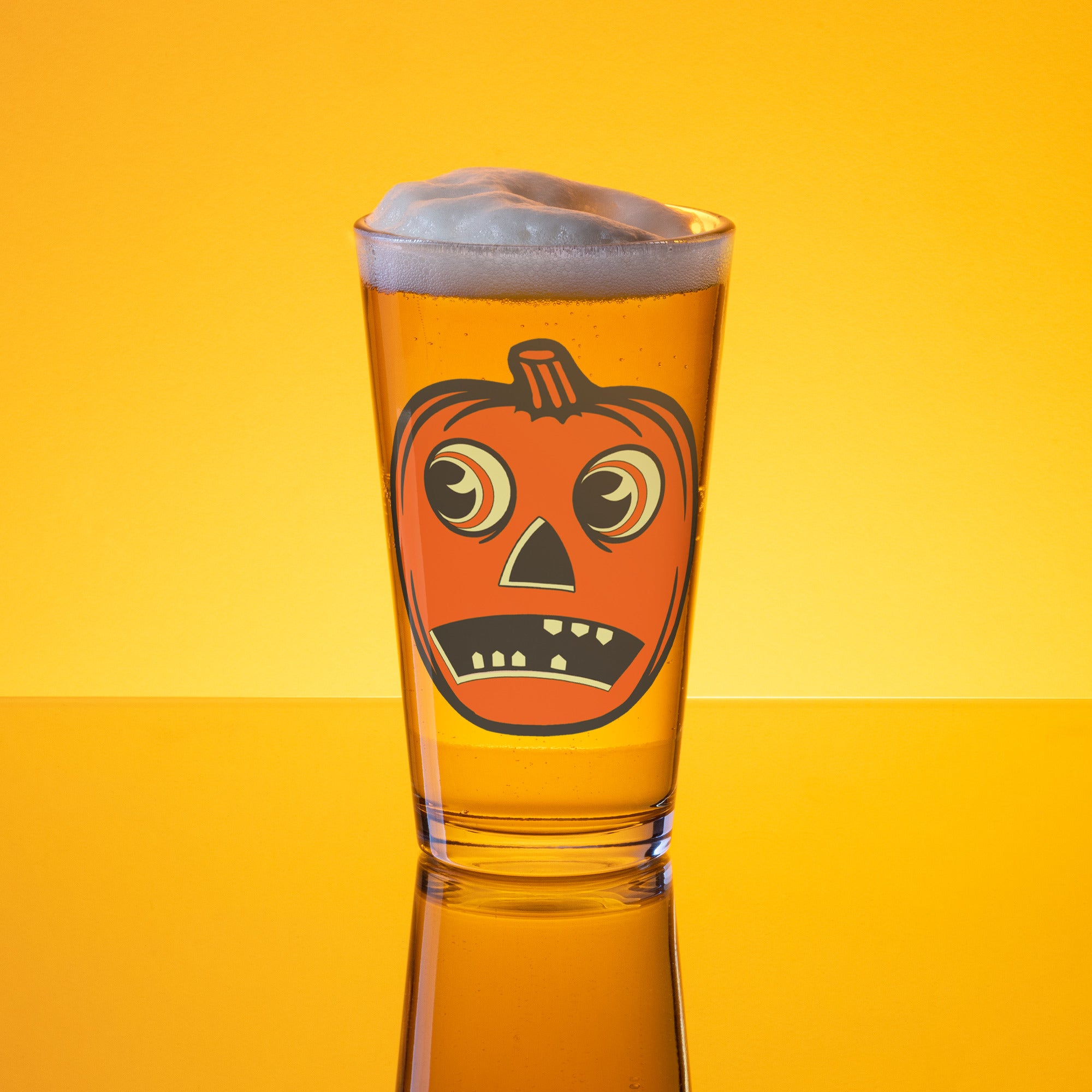 Scaredy Jack o' Lantern Shaker Pint Glass
