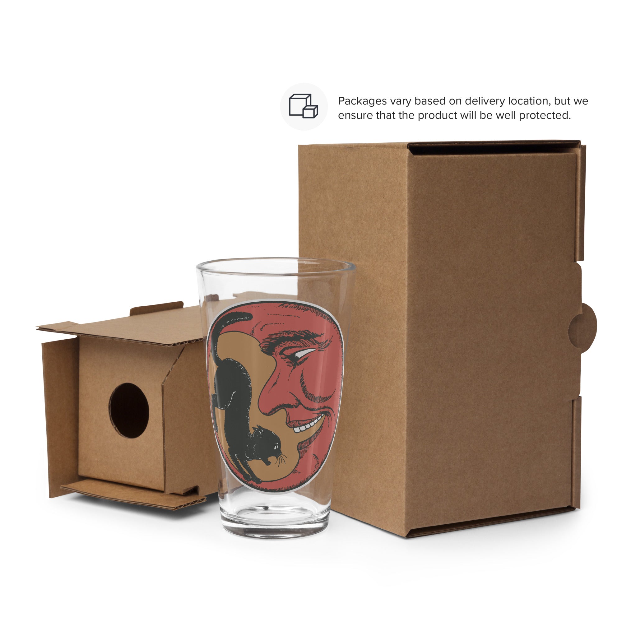 Moon Cat Silhouette Shaker Pint Glass
