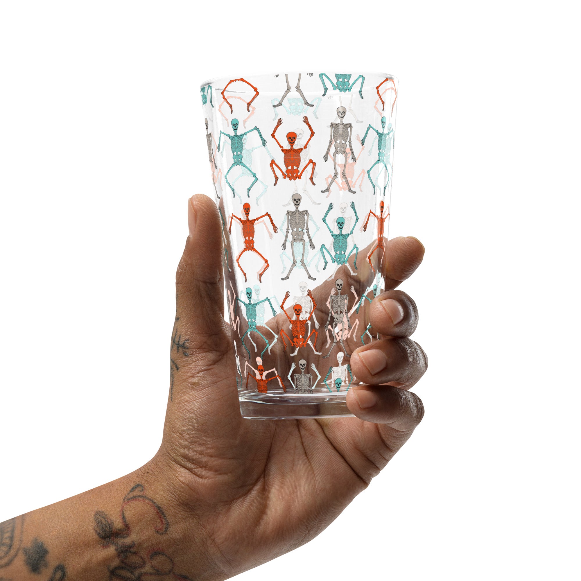 Dancing Skeletons Shaker Pint Glass