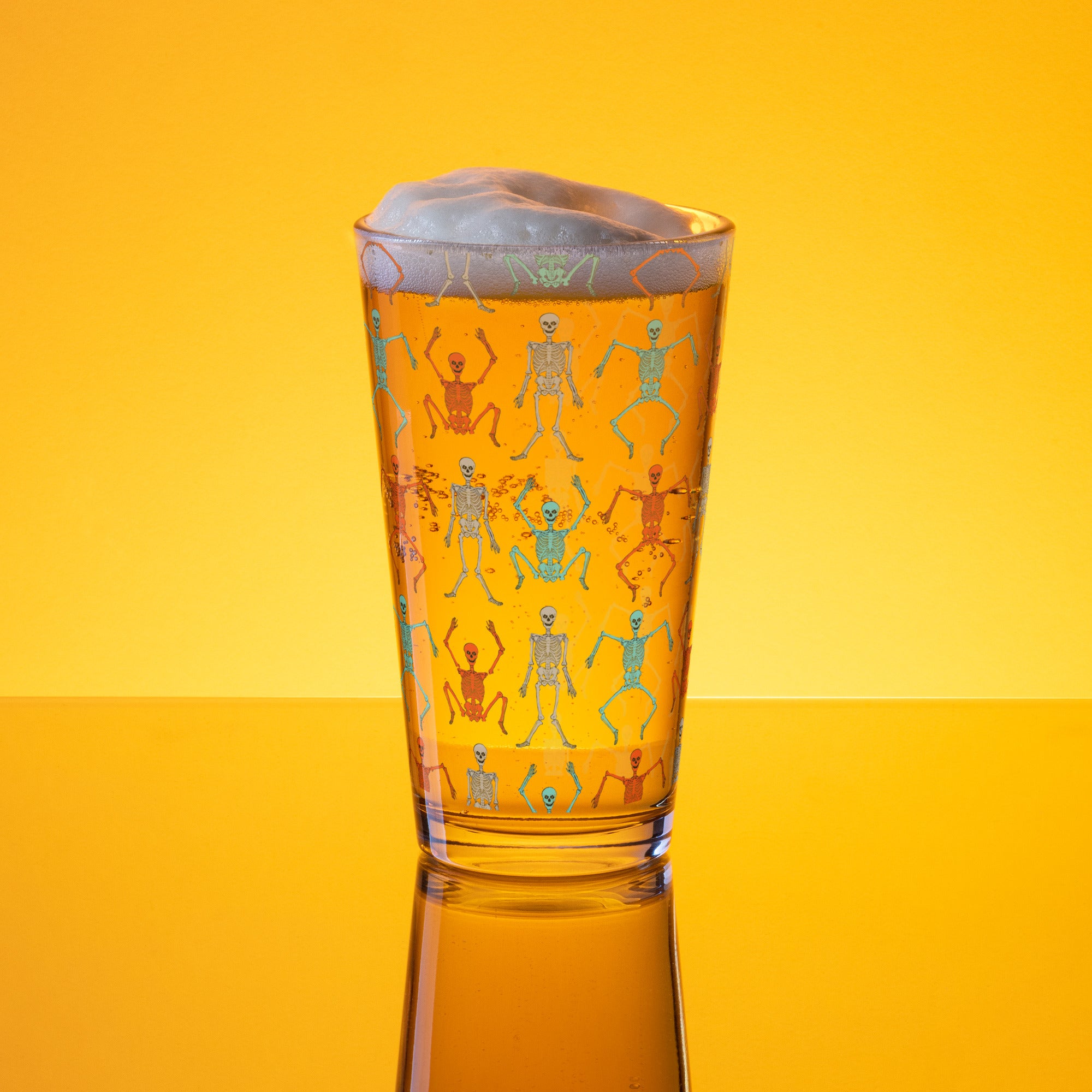 Dancing Skeletons Shaker Pint Glass