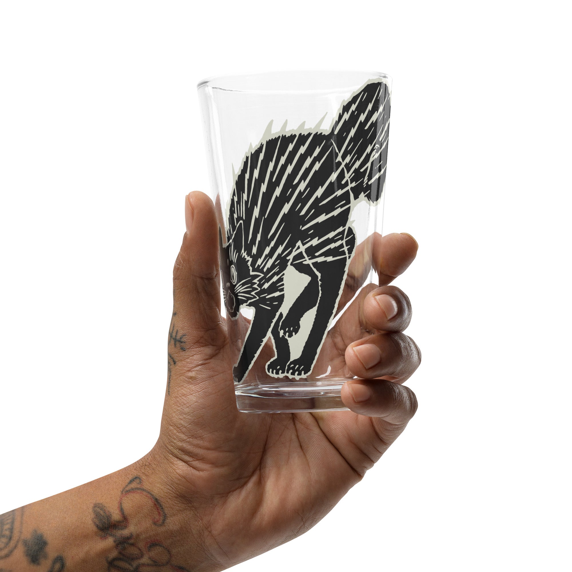 Electrified Cat Shaker Pint Glass