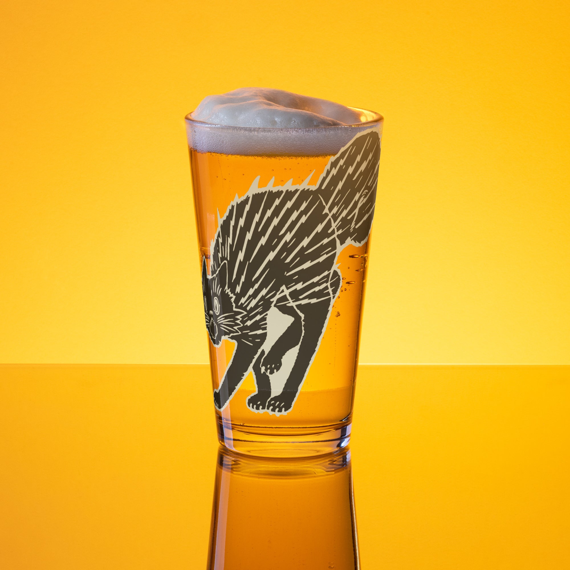 Electrified Cat Shaker Pint Glass