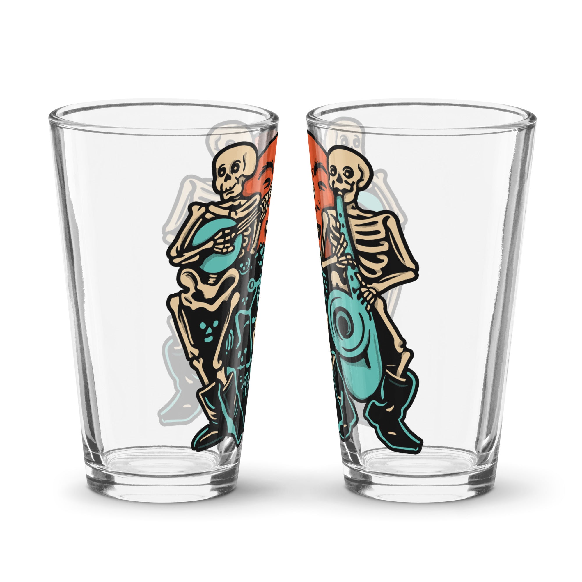 Skeleton Band Shaker Pint Glass