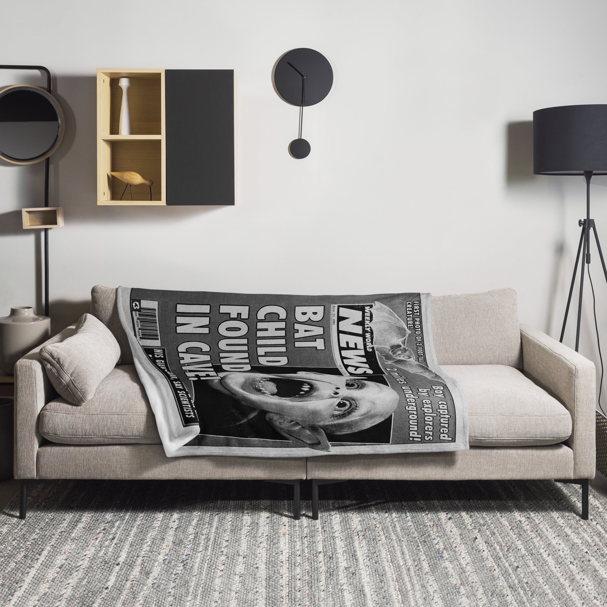Weekly World News® Bat Boy Throw Blanket